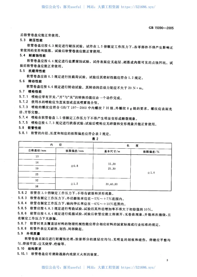 GB15090-2005消防软管卷盘 预览图