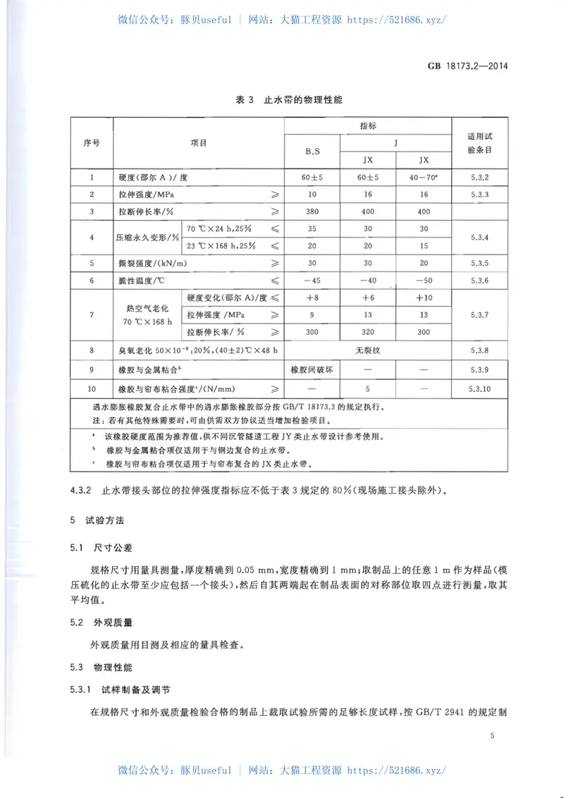 GB18173.2-2014高分子防水材料第2部分：止水带 预览图