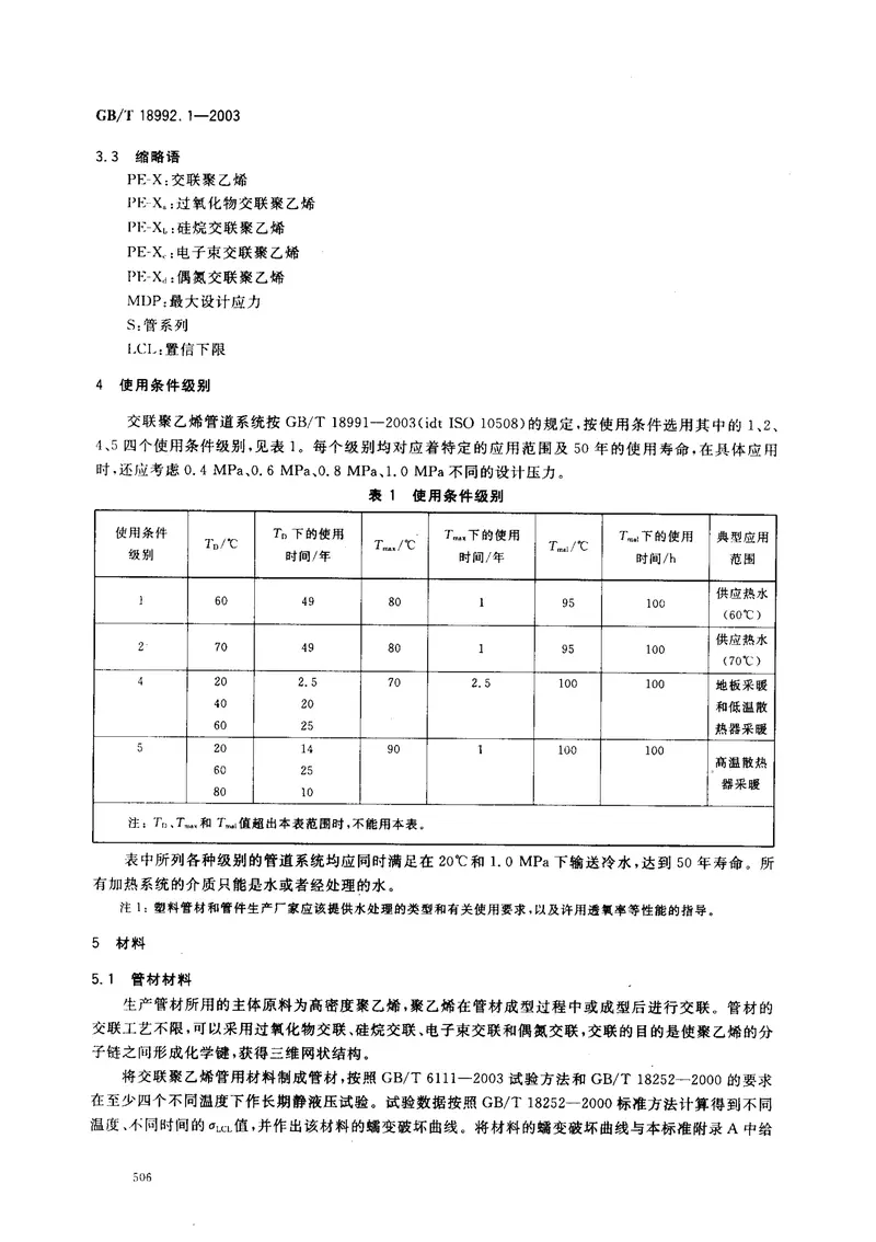 GB18992.1-2003冷热水用交联聚乙烯（PE-X）管道系统第1部分总则 预览图