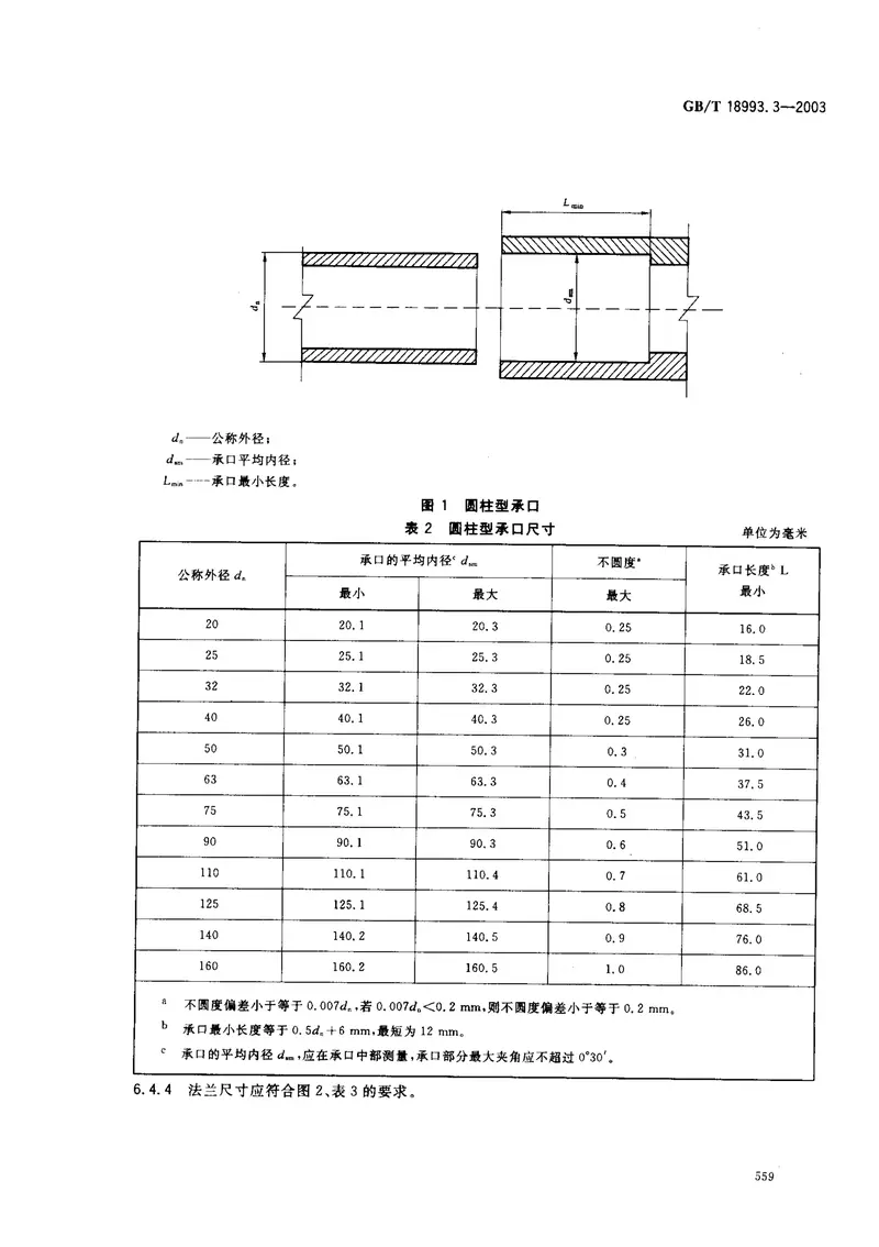 GB18993.3-2003冷热水用氯化聚氯乙烯（PVC-C）管道系统第3部分管件 预览图
