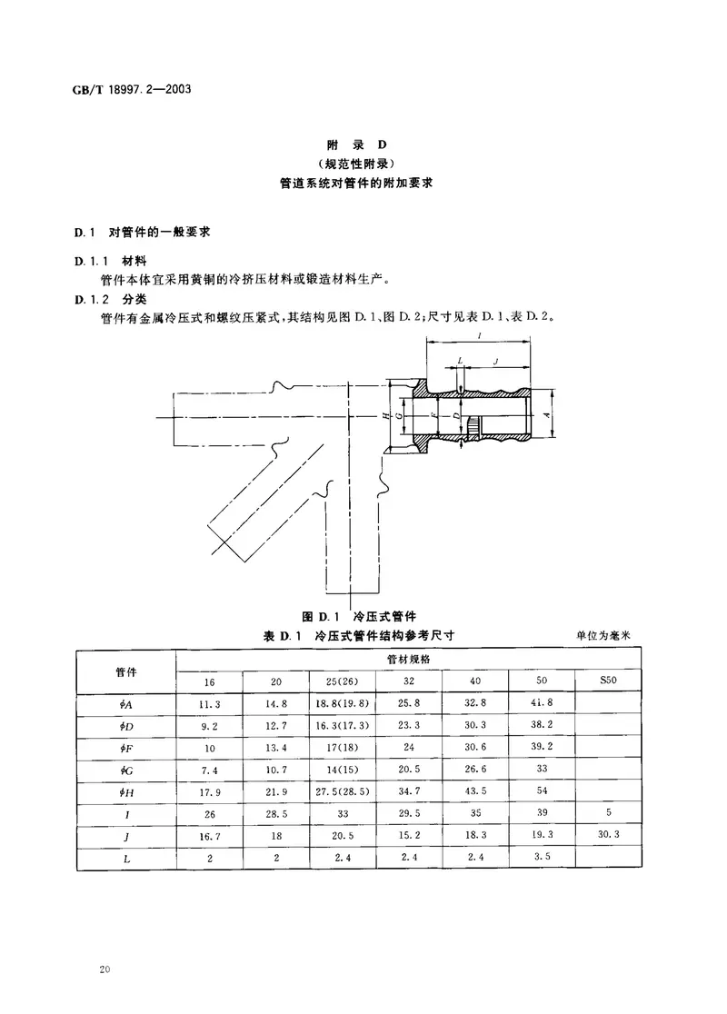 GB18997.2-2003铝塑复合压力管第2部分铝管对接焊式铝塑管 预览图