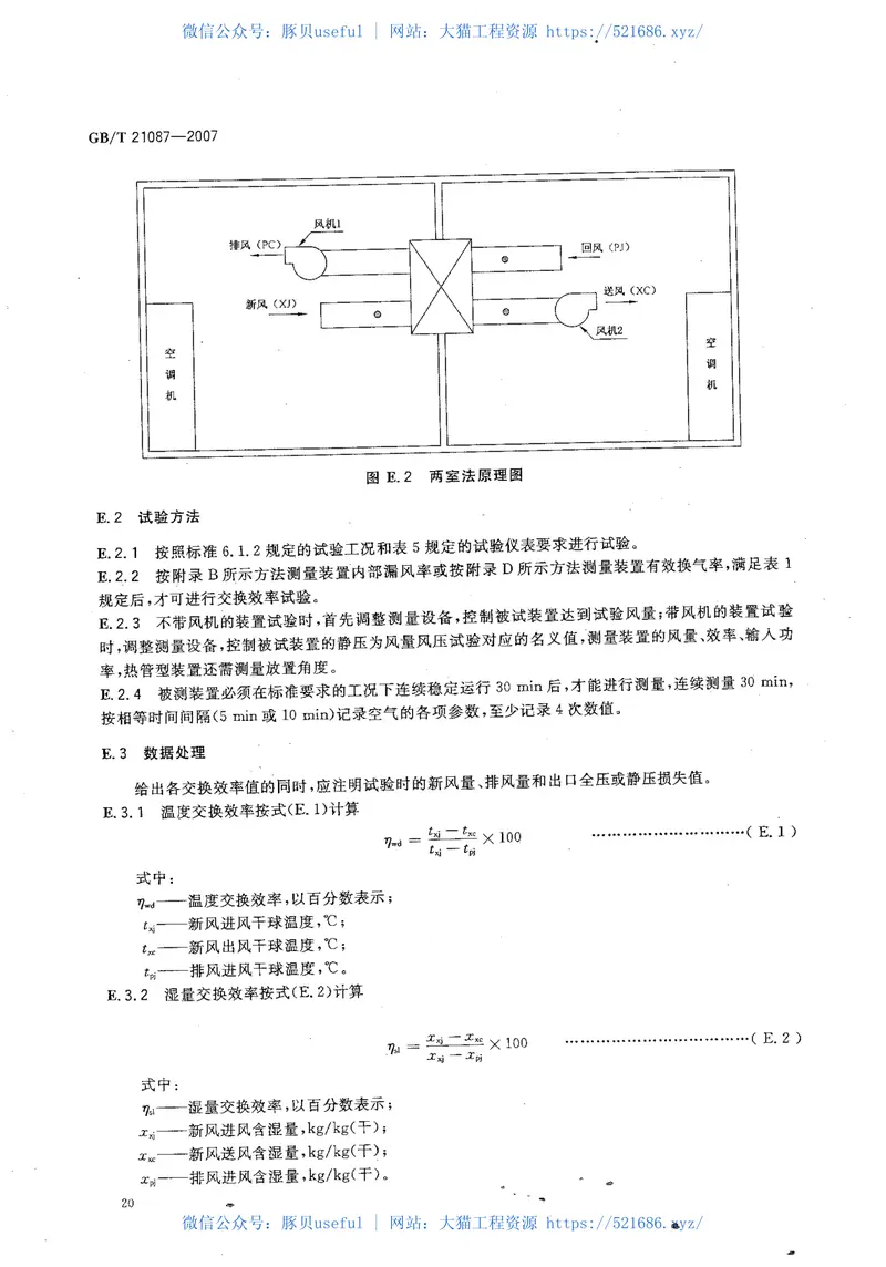 GB21087-2007空气-空气能量回收装置 预览图