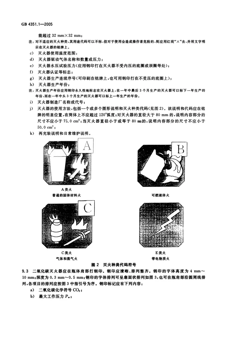 GB4351.1-2005手提式灭火器第1部分性能和结构要求 预览图
