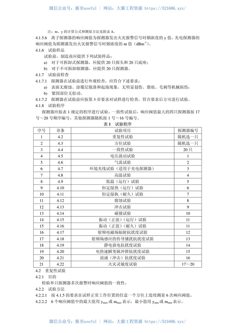GB4715-2005点型感烟火灾探测器 预览图
