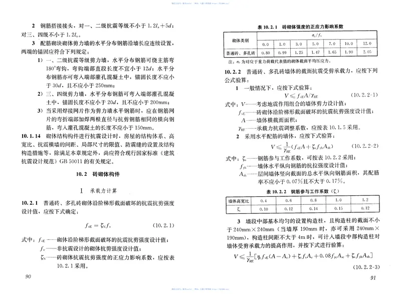 GB50003-2011砌体结构设计规范 预览图