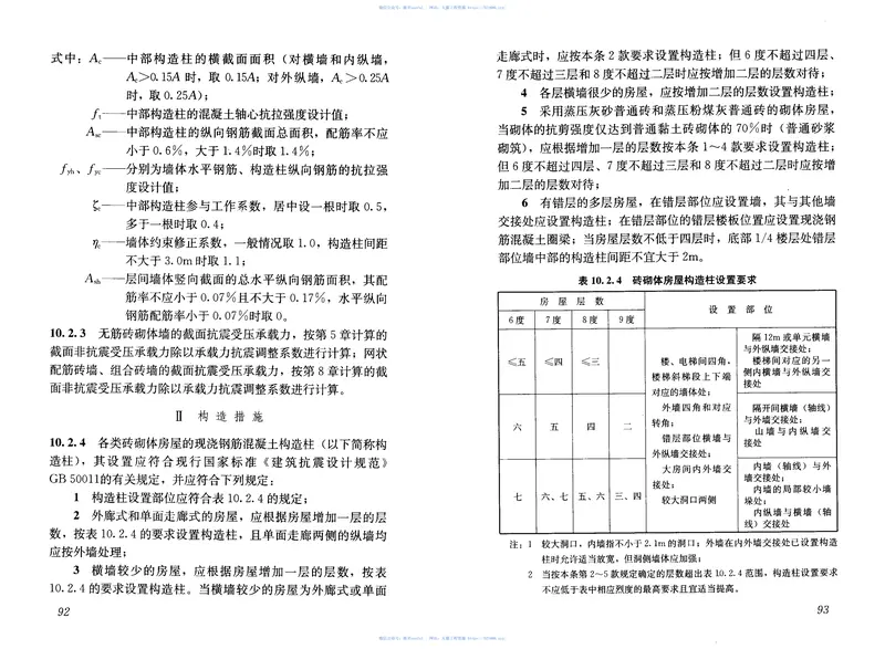 GB50003-2011砌体结构设计规范 预览图