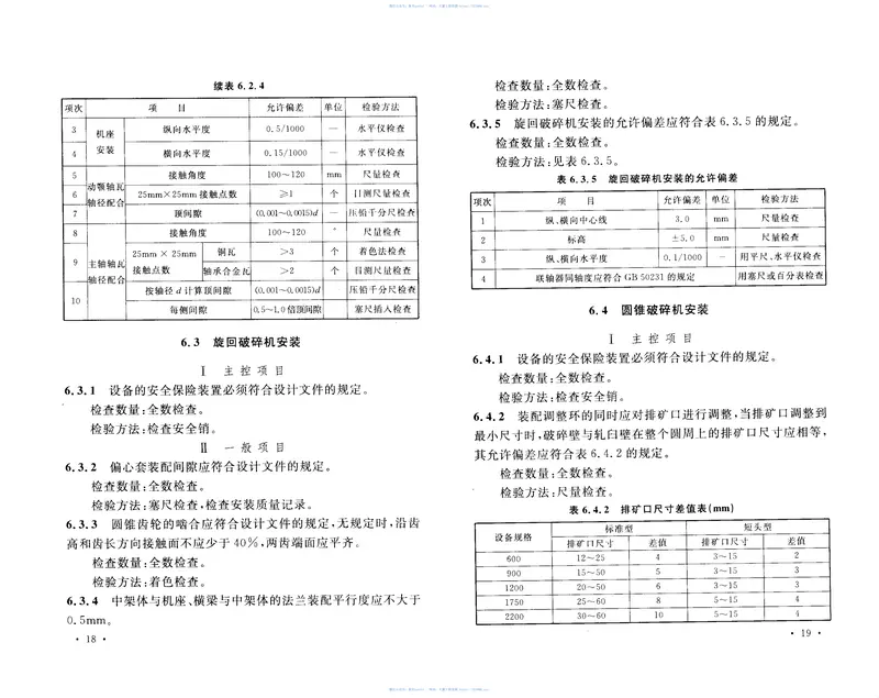 GB50377-2006选矿机械设备工程安装验收规范 预览图