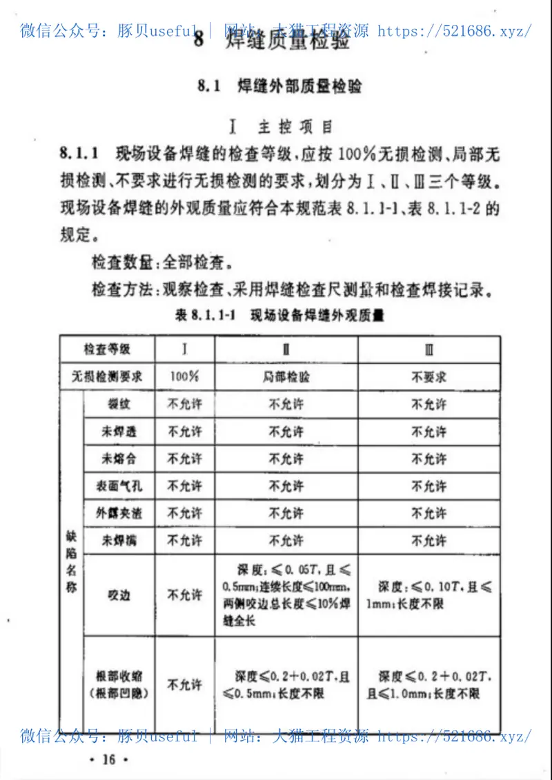 GB50683-2011现场设备、工业管道焊接工程施工质量验收规范 预览图