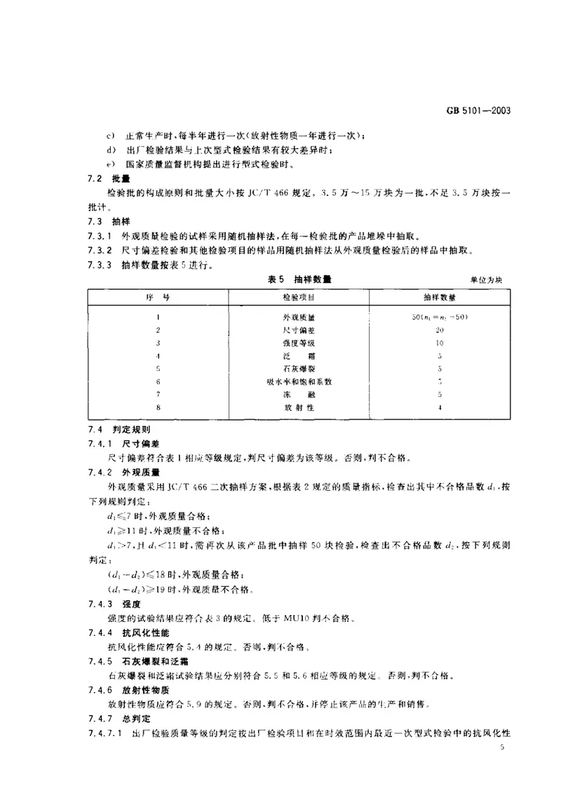 GB5101-2003烧结普通砖 预览图
