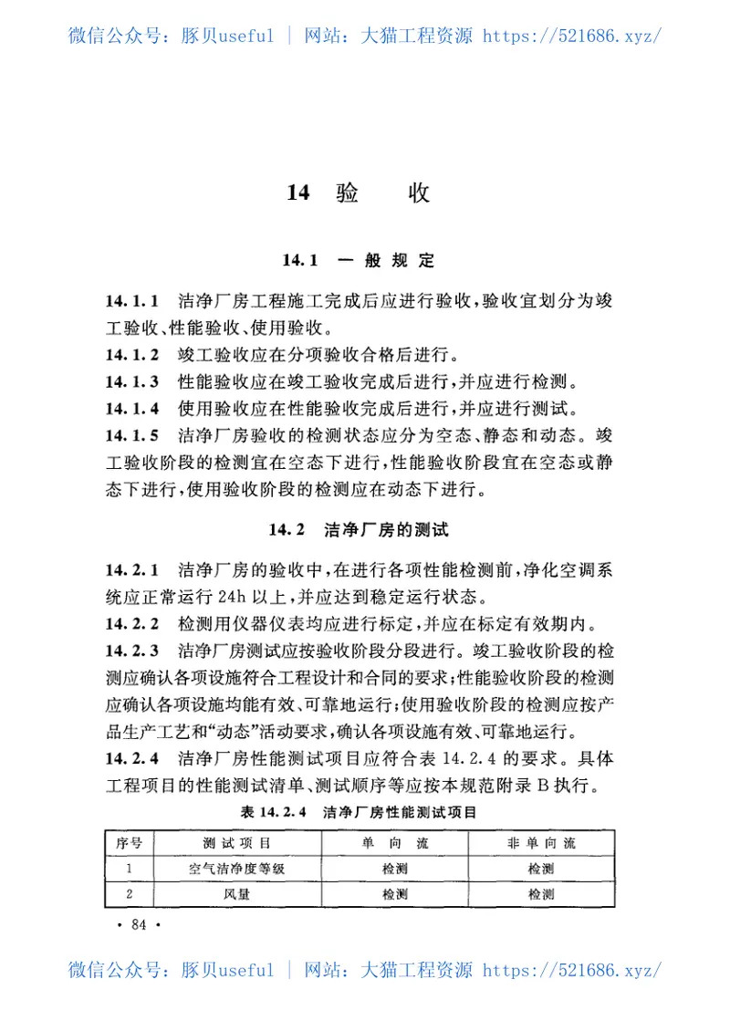 GB51110-2015洁净厂房施工及质量验收规范 预览图