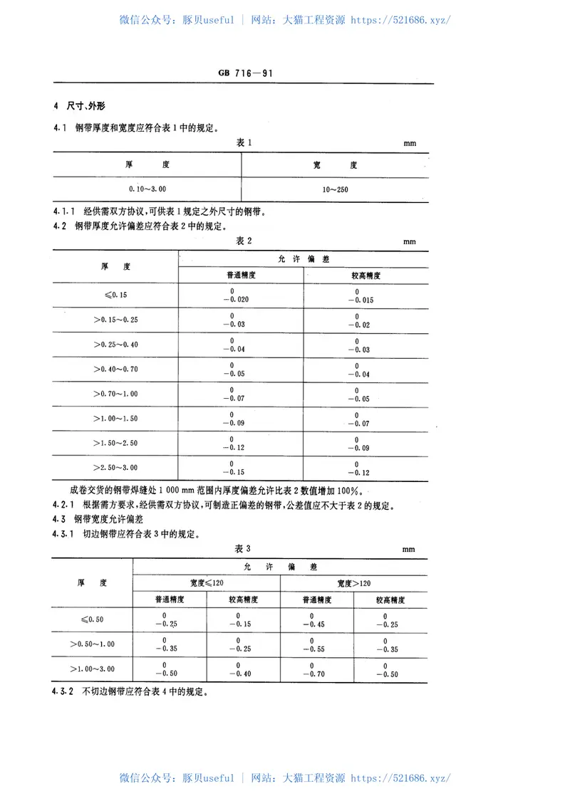 GB716-1991碳素结构钢冷轧钢带 预览图