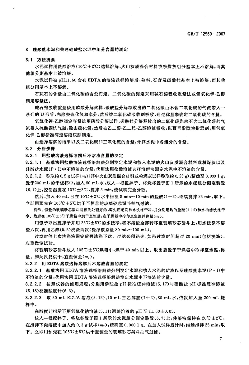 GBT12960-2007水泥组分的定量测定 预览图