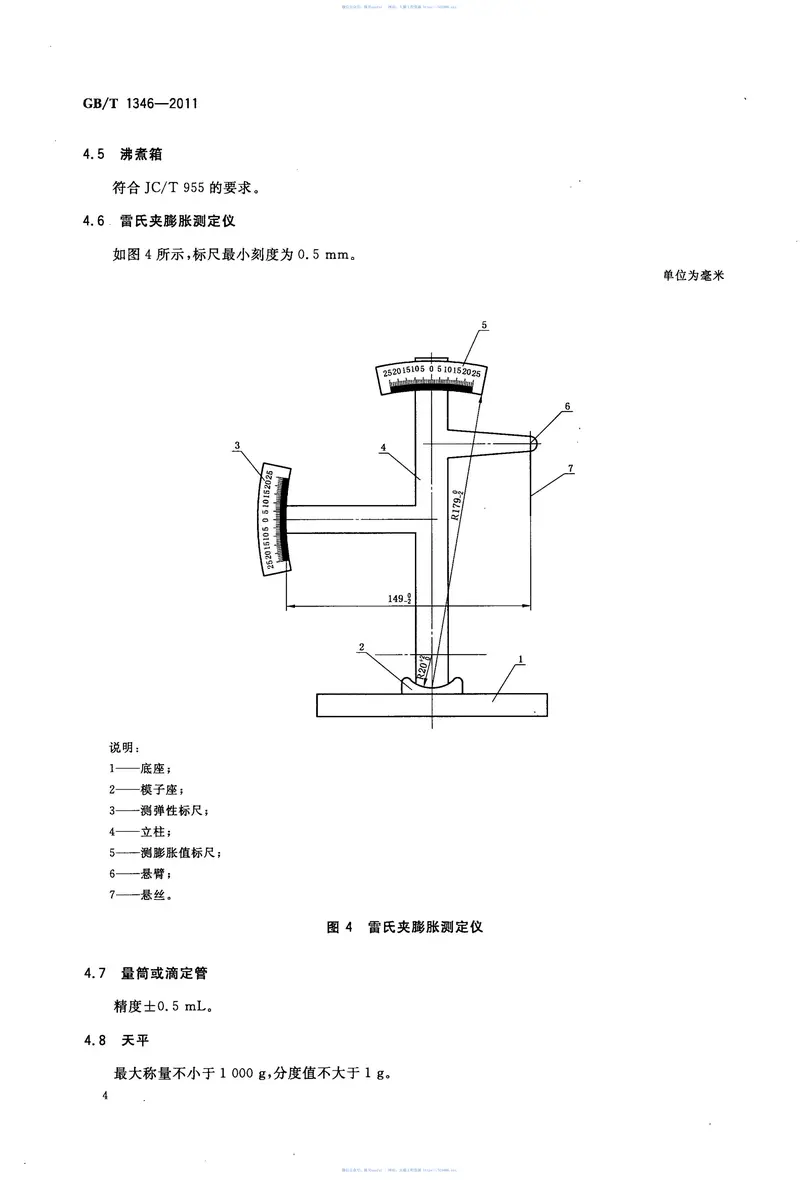 GBT1346-2011水泥标准稠度用水量、凝结时间、安定性检验方法 预览图