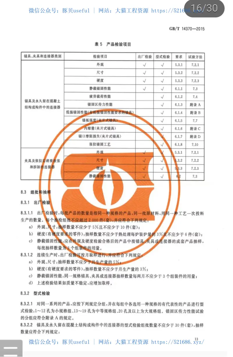 GBT14370-2015预应力筋用锚具、夹具和连接器 预览图