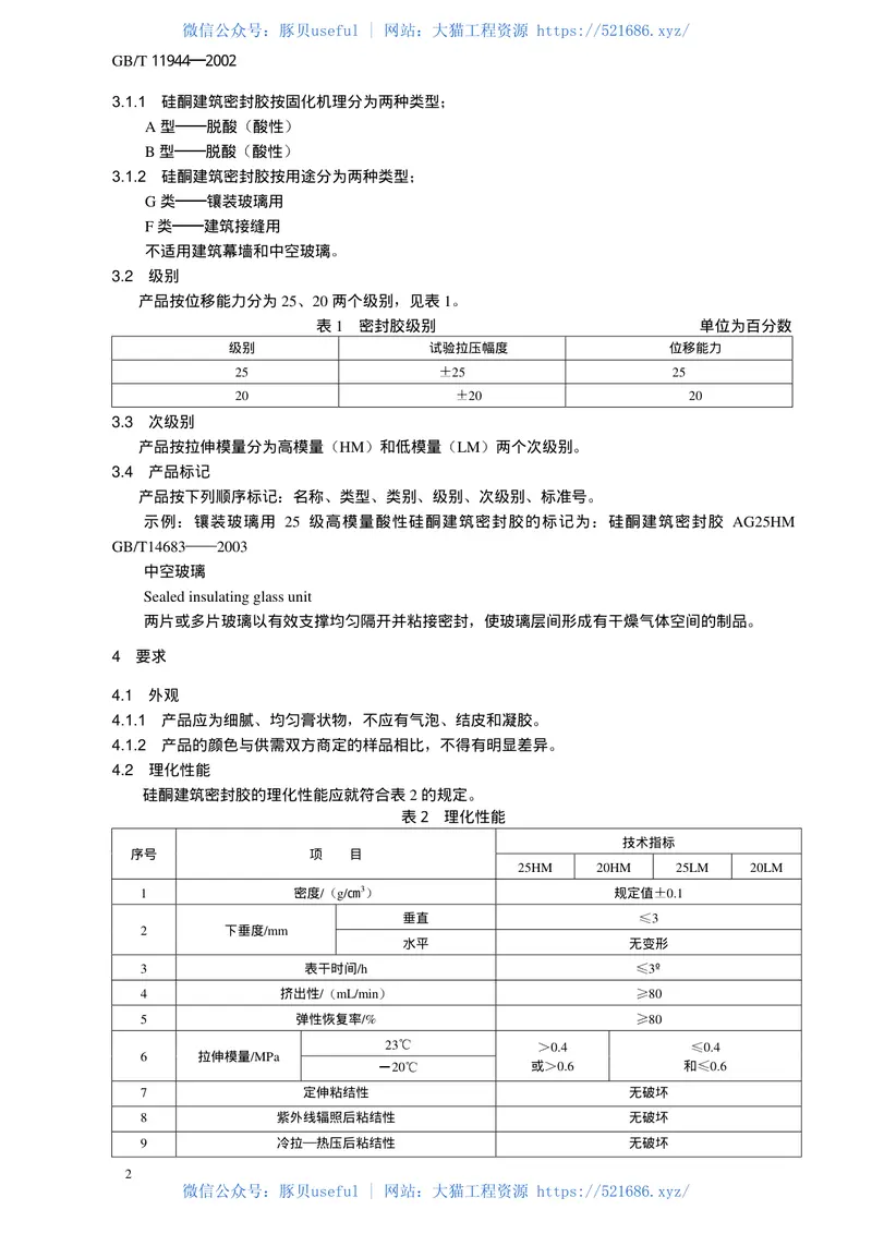 GBT14683-2003硅酮建筑密封胶 预览图
