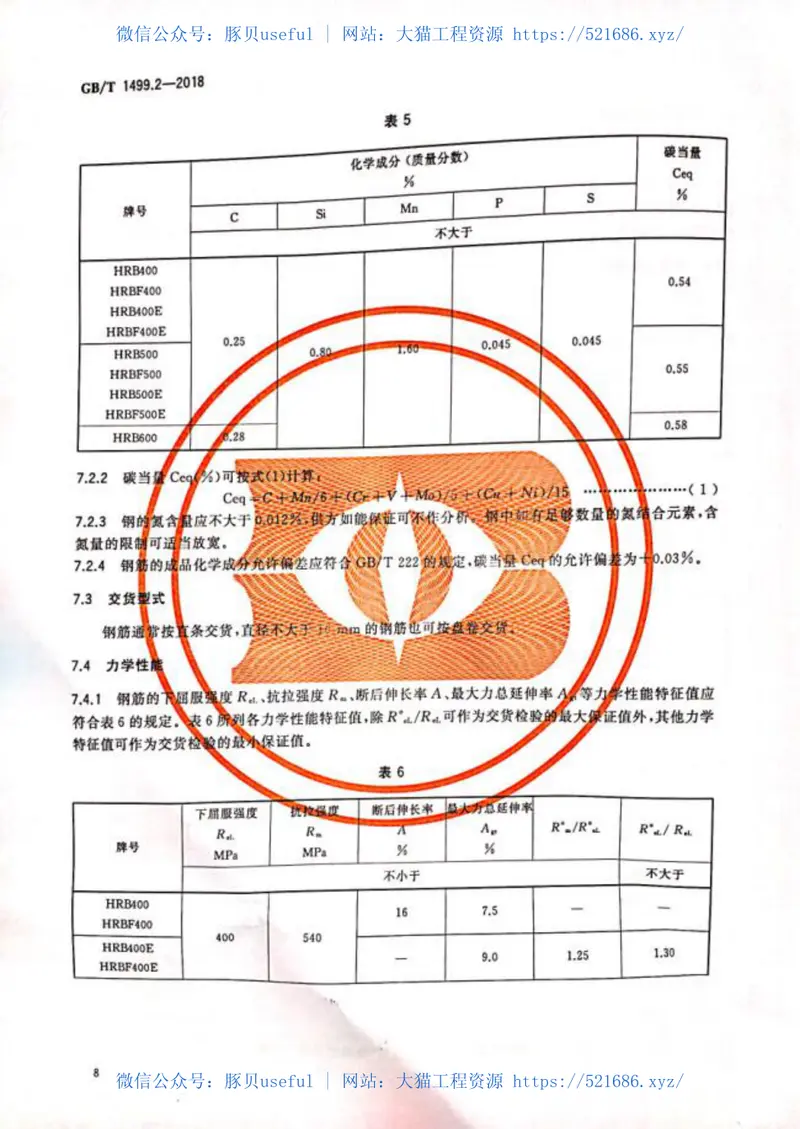 GBT1499.2-2018热轧带肋钢筋 预览图