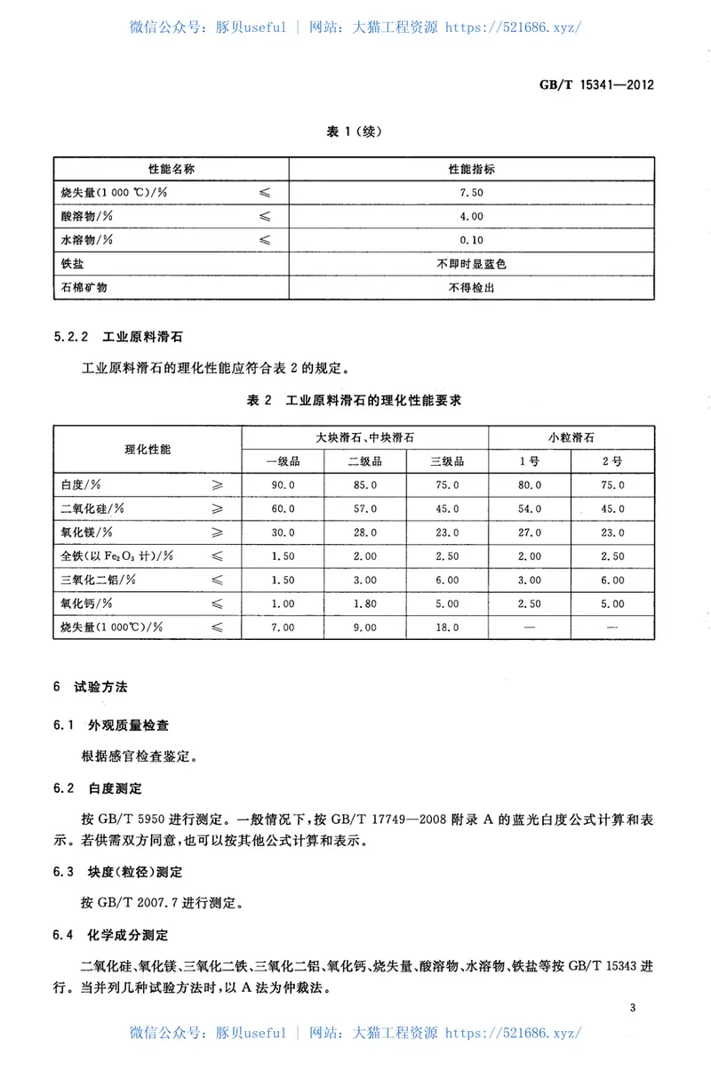 GBT15341-2012滑石 预览图
