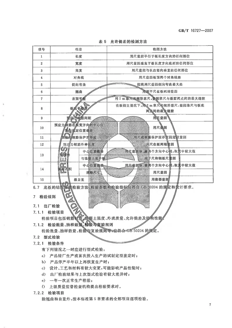 GBT16727-2007叠合板用预应力混凝土底板 预览图