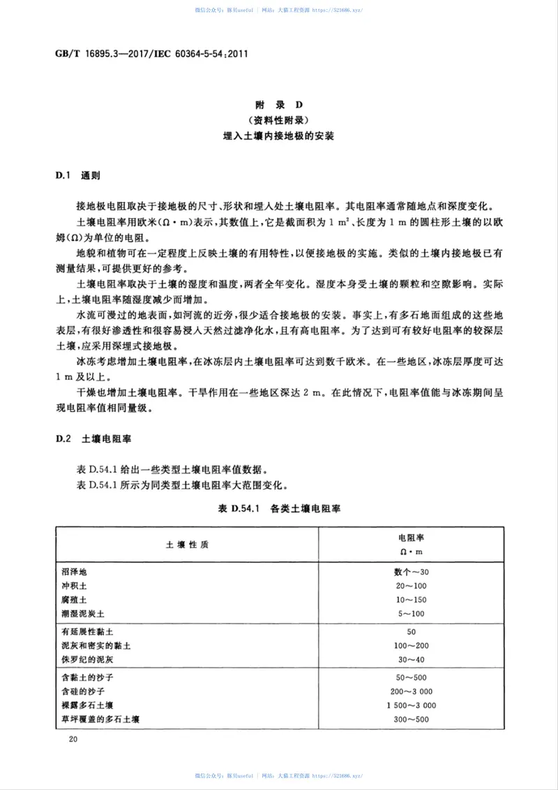 GBT16895.3-2017低压电气装置第5-54部分：电气设备的选择和安装接地配置和保护导体 预览图