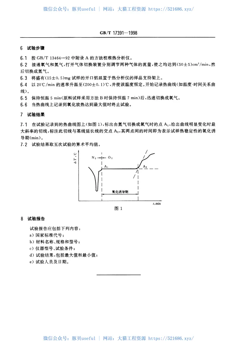 GBT17391-1998聚乙烯管材与管件热稳定性试验方法 预览图