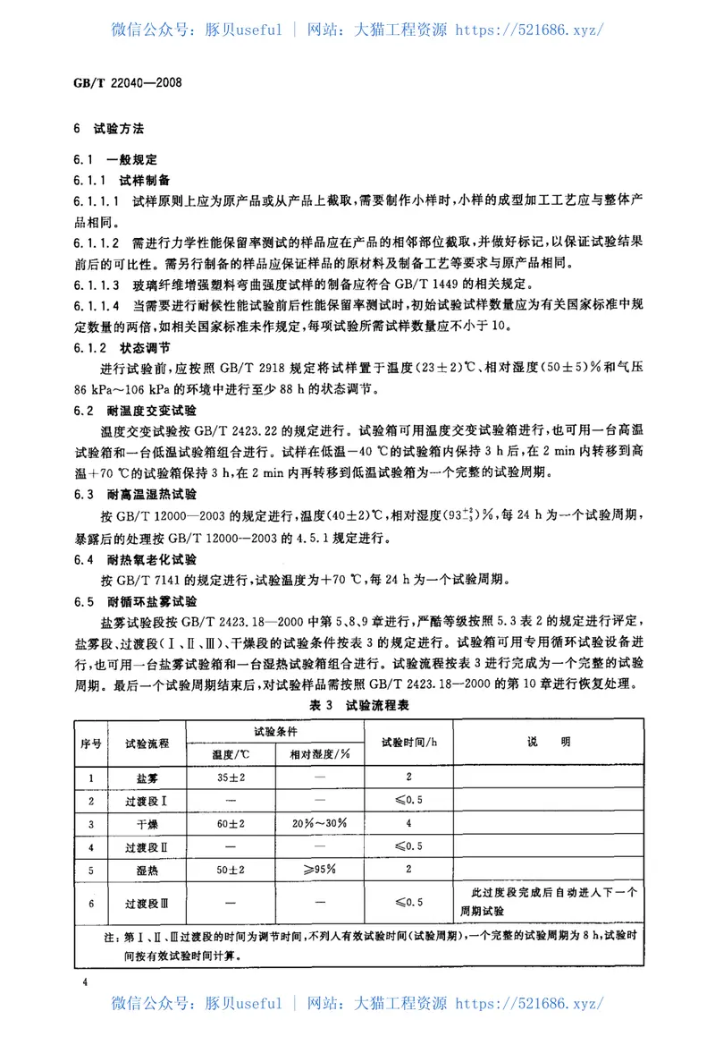 GBT22040-2008公路沿线设施塑料制品耐候性要求及测试方法 预览图