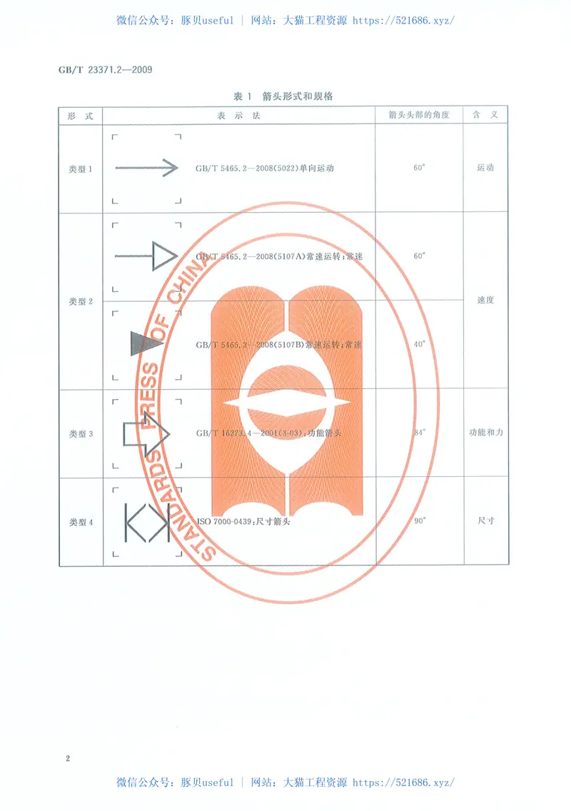 GBT23371.2-2009电气设备用图形符号基本规则第2部分：箭头的形式与使用 预览图