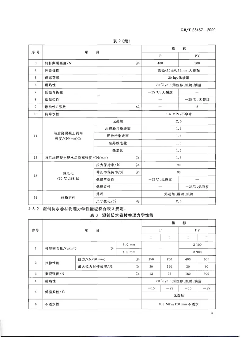 GBT23457-2009预铺湿铺防水卷材 预览图