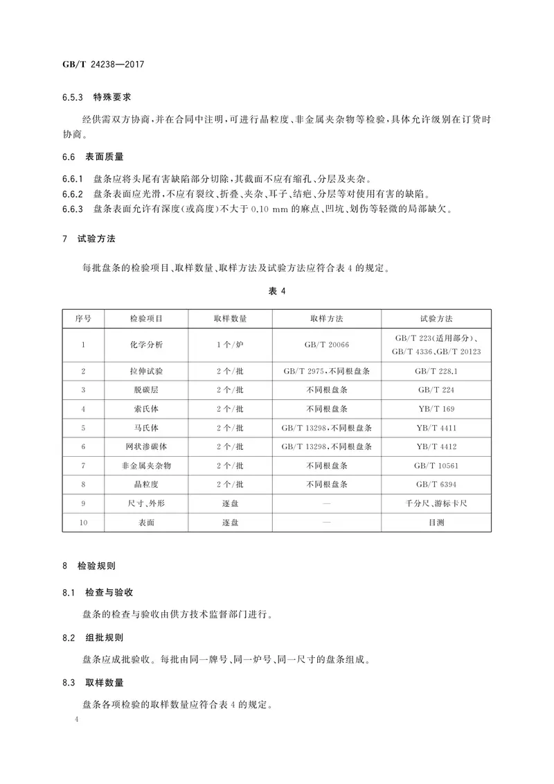 GBT24238-2017预应力钢丝及钢绞线用热轧盘条 预览图