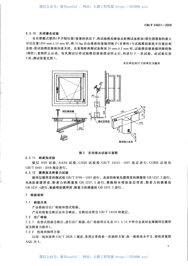 GBT24601-2009建筑窗用内平开下悬五金系统 预览图