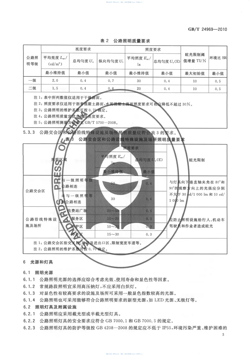 GBT24969-2010公路照明技术条件 预览图