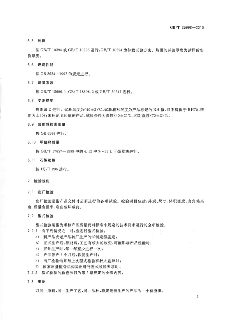 GBT25998-2010矿物棉装饰吸声板 预览图