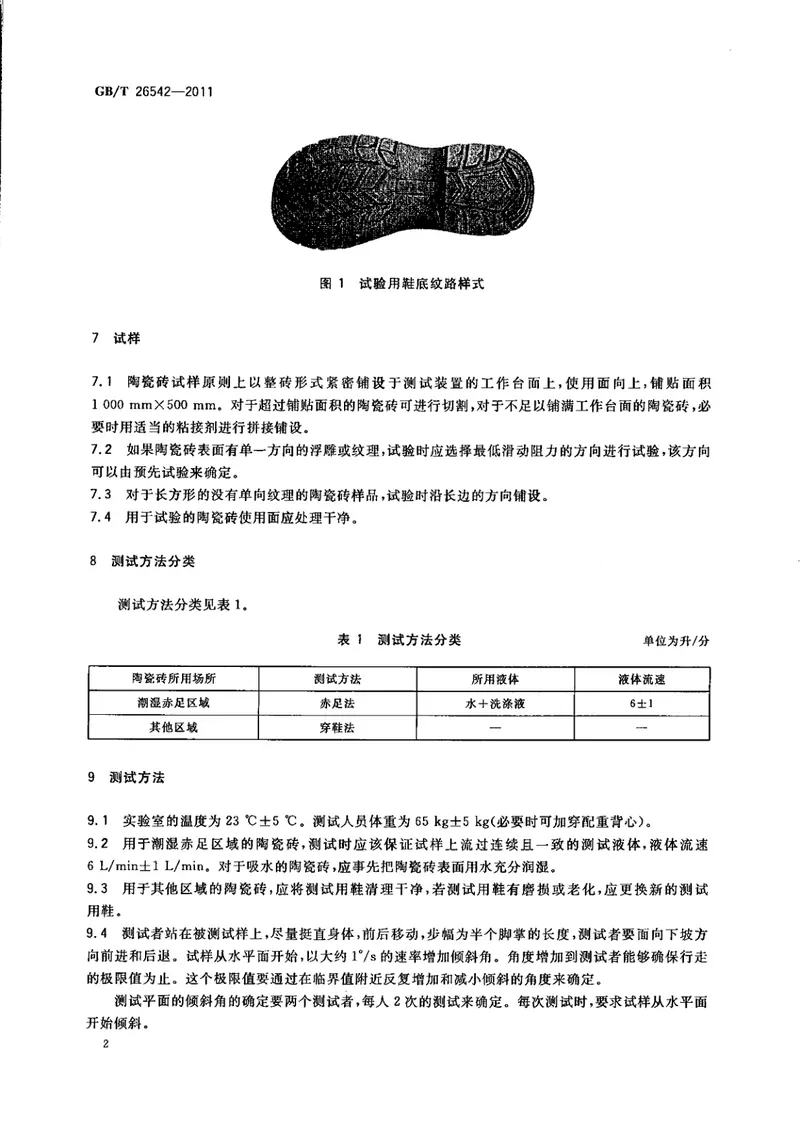 GBT26542-2011陶瓷砖防滑性试验方法 预览图