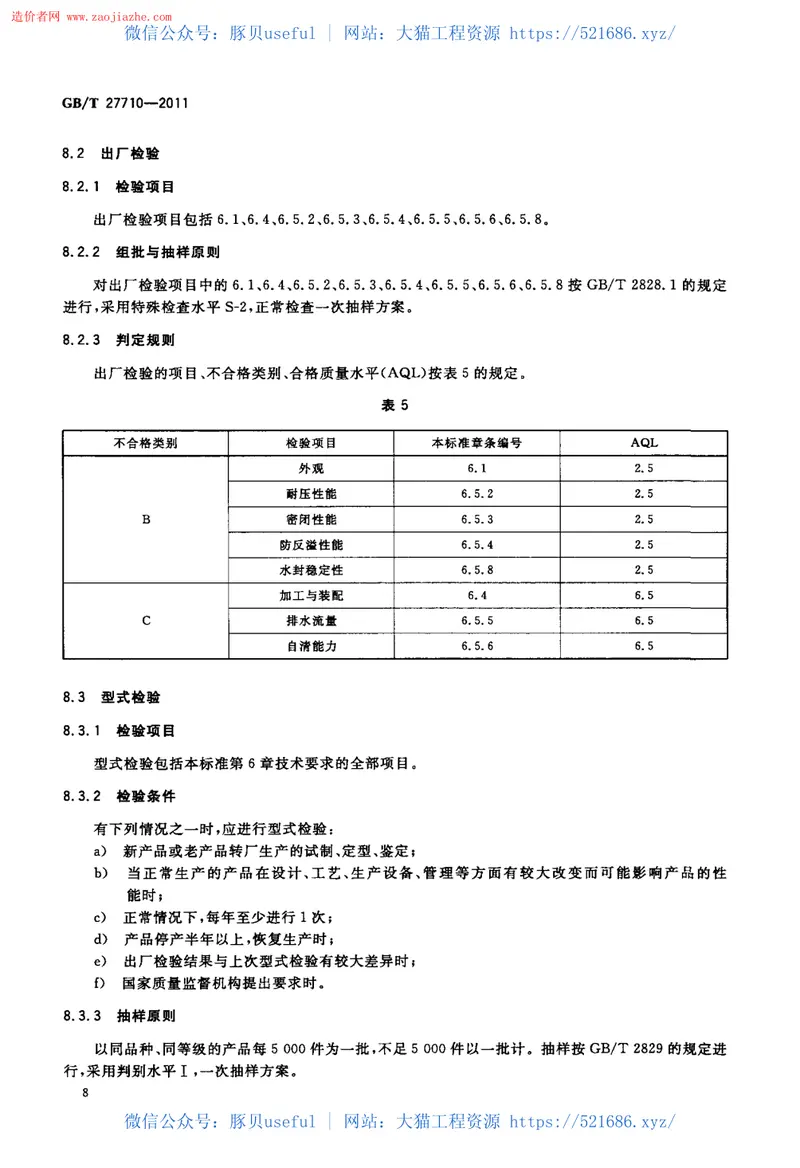 GBT27710-2011地漏标准规范 预览图