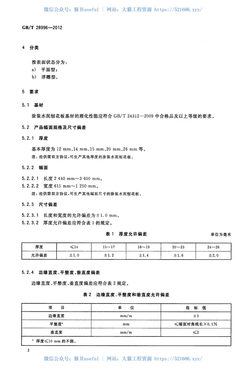 GBT28996-2012涂装水泥刨花板 预览图