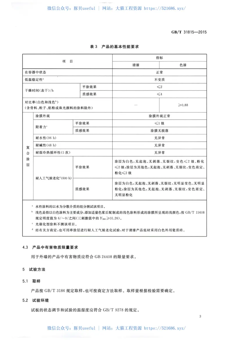 GBT31815-2015建筑外表面用自清洁涂料 预览图