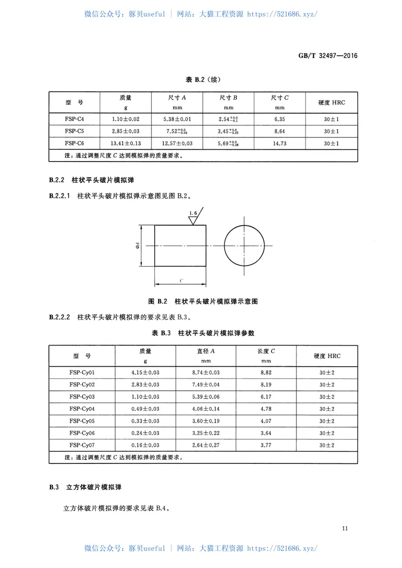 GBT32497-2016纤维增强复合材料抗破片模拟弹性能试验方法V50法 预览图