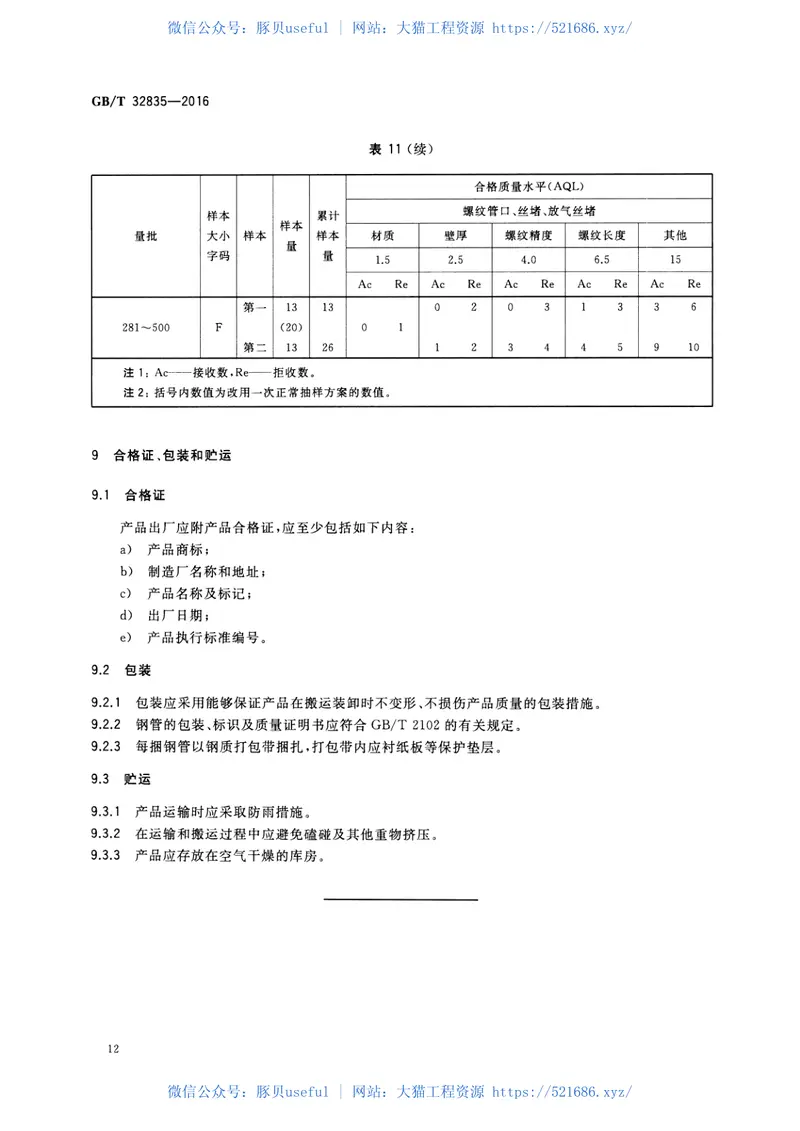 GBT32835-2016建筑采暖用钢制散热器配件通用技术条件 预览图