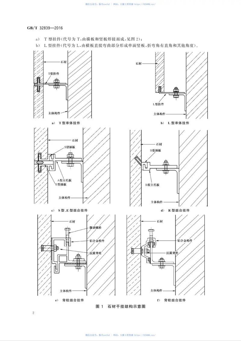 GBT32839-2016干挂石材用金属挂件 预览图