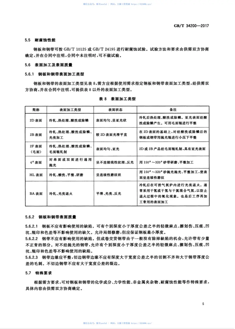 GBT34200-2017建筑屋面和幕墙用冷轧不锈钢钢板和钢带 预览图