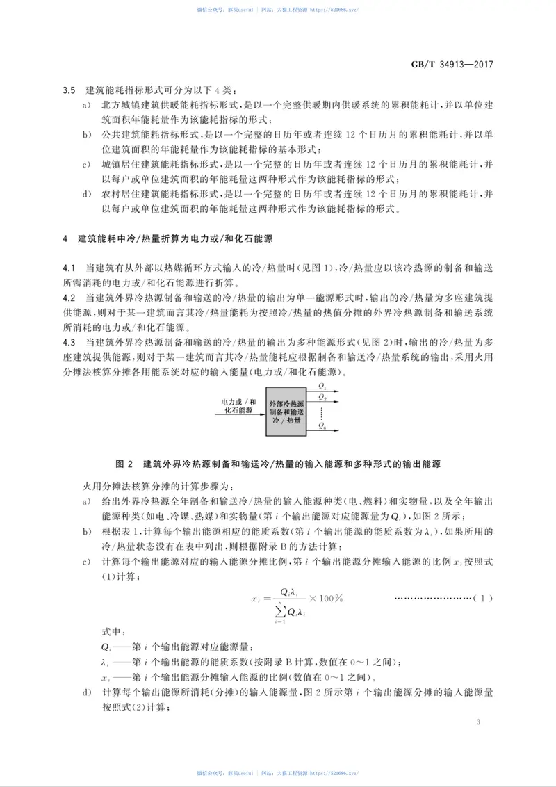 GBT34913-2017民用建筑能耗分类及表示方法 预览图
