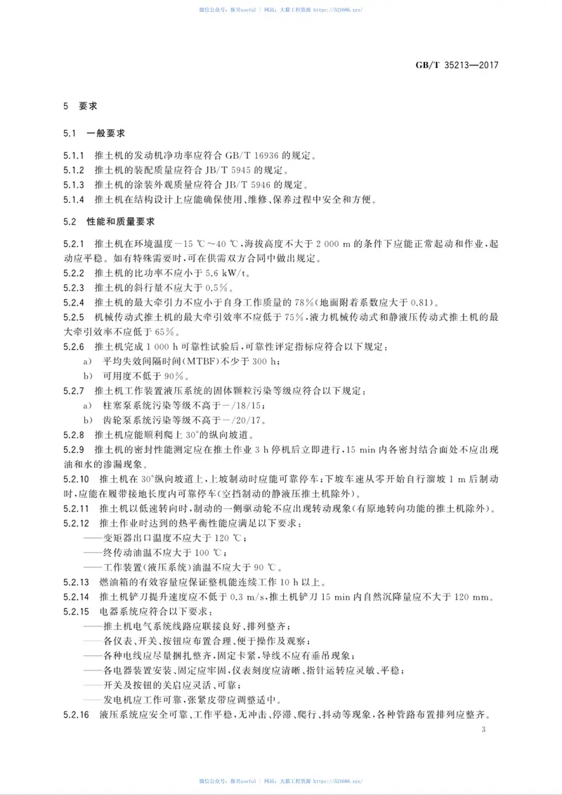 GBT35213-2017土方机械履带式推土机技术条件 预览图