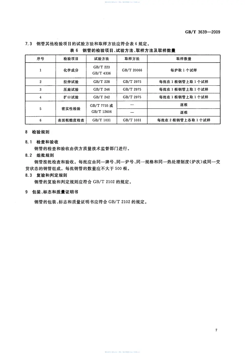 GBT3639-2009冷拔或冷轧精密无缝钢管 预览图
