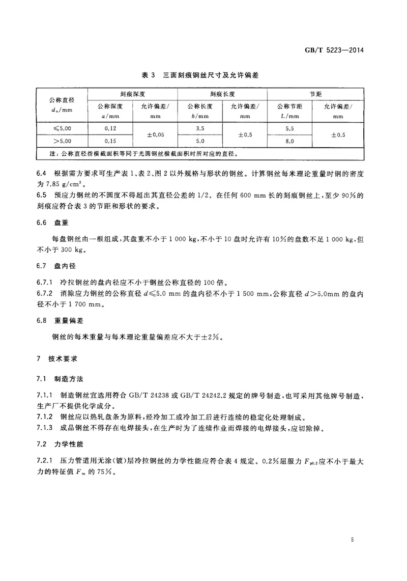 GBT5223-2014预应力混凝土用钢丝 预览图