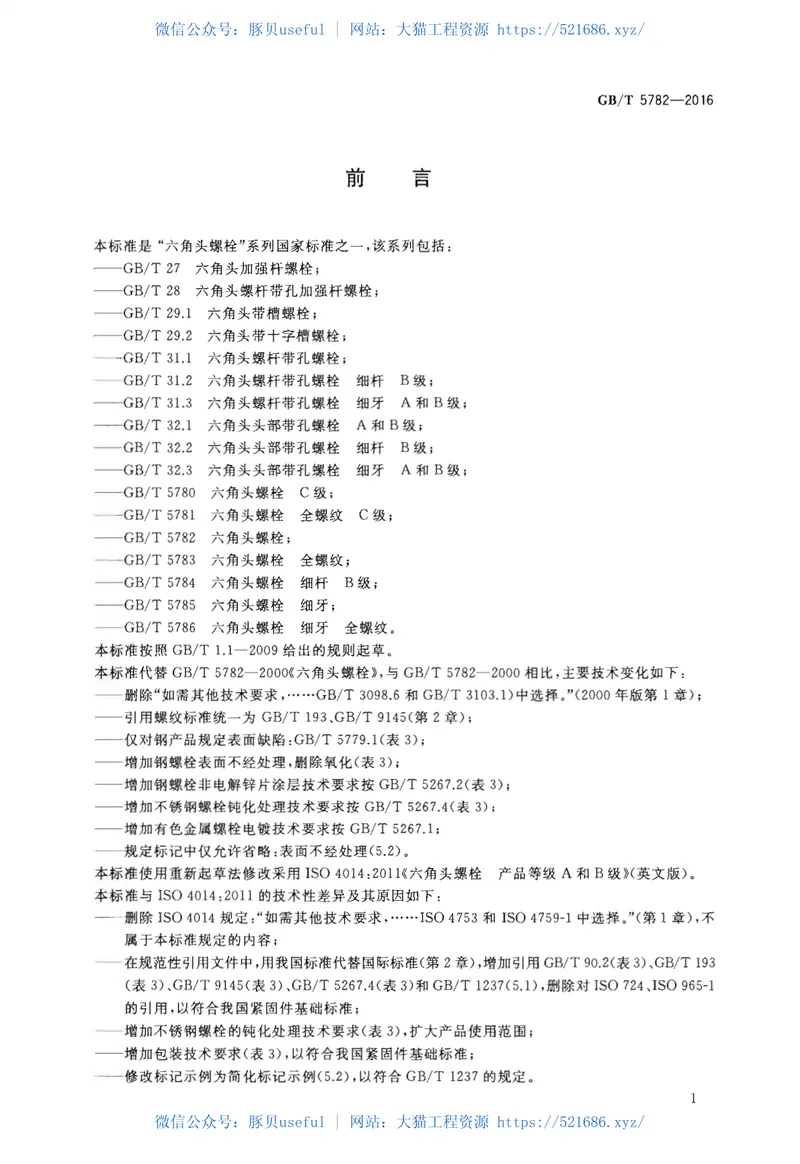 GBT5782-2016六角头螺栓 预览图