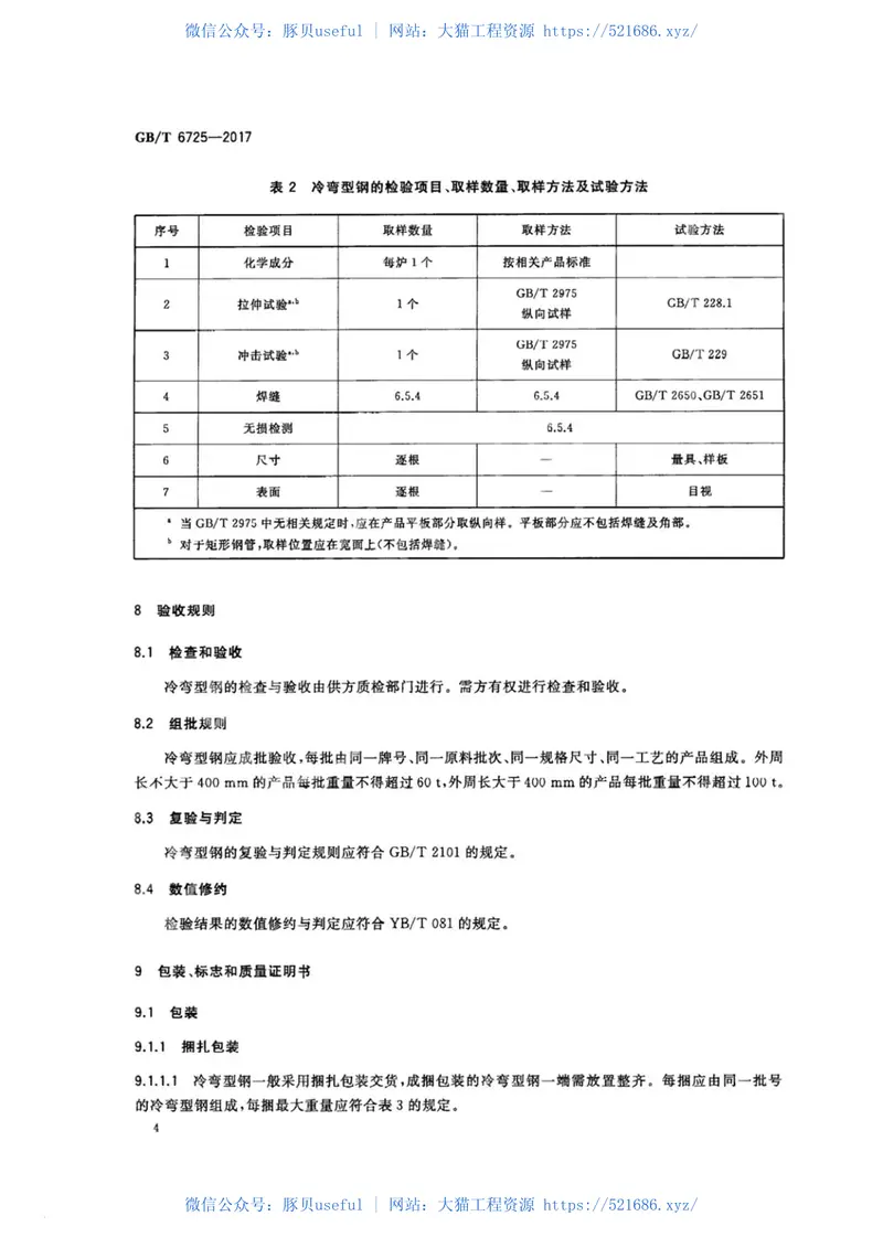 GBT6725-2017冷弯型钢通用技术要求 预览图