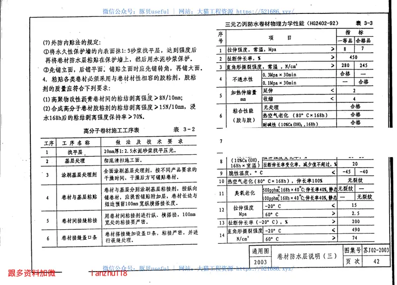 苏J02-2003地下工程防水做法 预览图