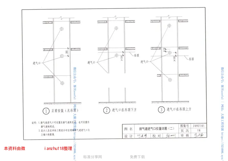J09J101住宅厨房卫生间防火型变压式排气道 预览图