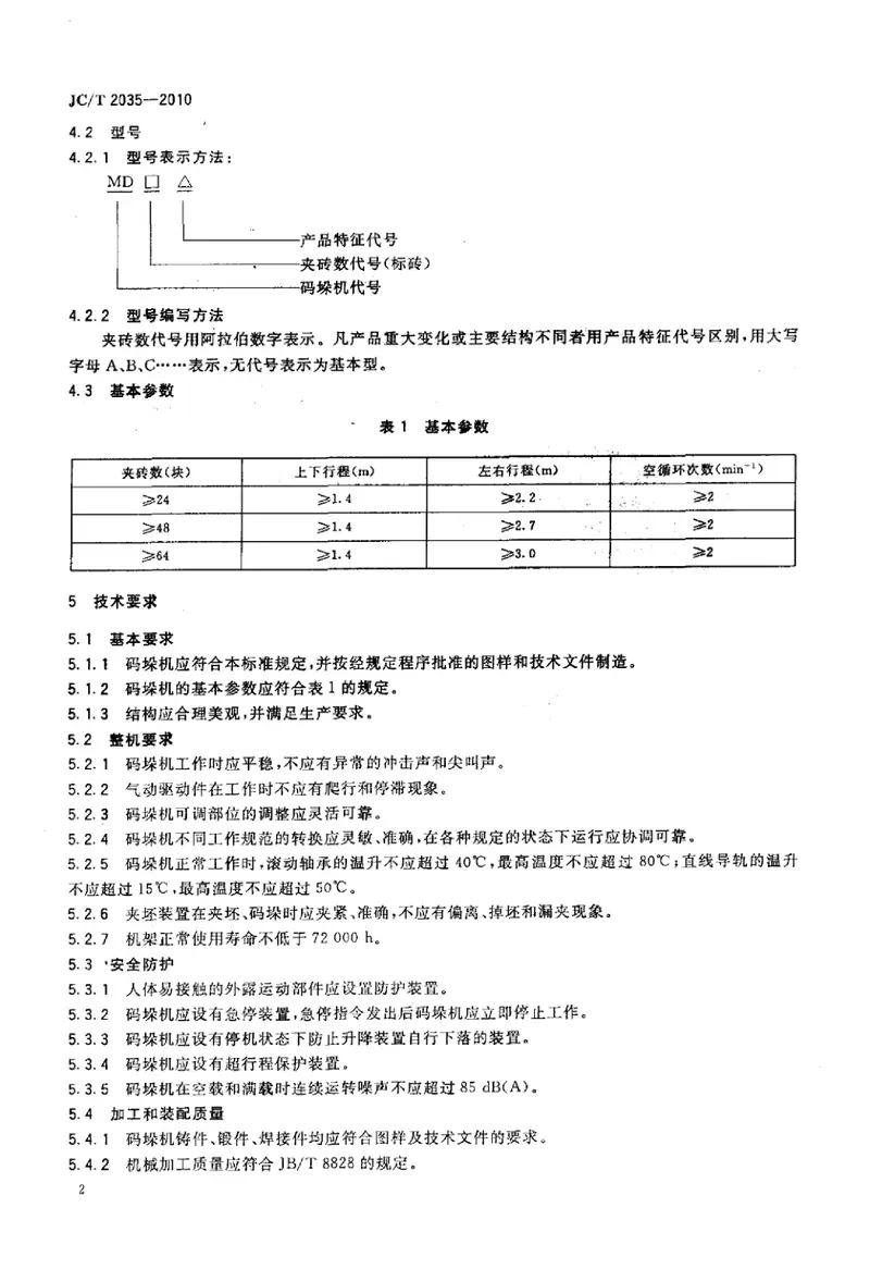 JCT2035-2010蒸压砖自动码垛机 预览图