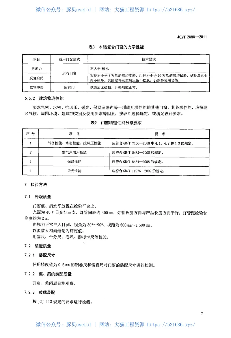JCT2080-2011木铝复合门窗 预览图