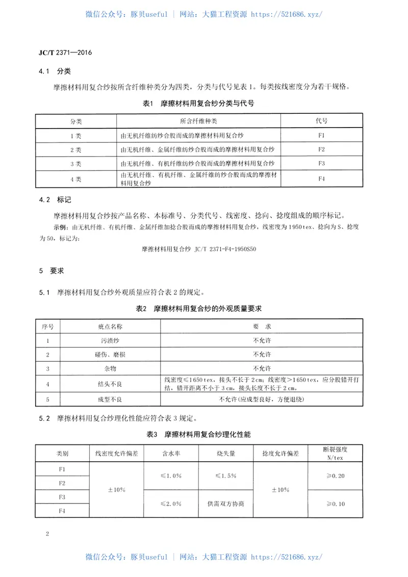 JCT2371-2016摩擦材料用复合纱 预览图